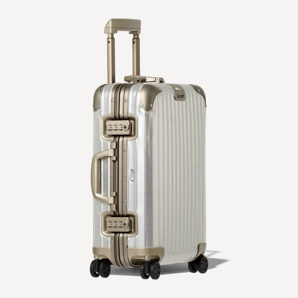 Silver and Gold Hard Shell Suitcase RIMOWA - Picture 2 of 5